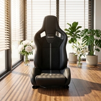Sièges de voiture en cuir Recaro GTR3 RS en PVC noir JBR1039RM – Accessoire intérieur arrière populaire pour voiture modifiée – En promotion