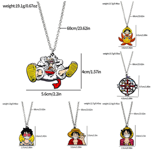 Nuova Collezione: 7 Stili di <span class=keywords><strong>Collane</strong></span> con Ciondolo in Metallo Anime, Catena Placcata con Personaggi Cartoon Luffy, Nika, Ace, Cappello di Paglia <span class=keywords><strong>per</strong></span> Donne - Product Image 1