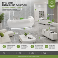 Comptoir de réception moderne incurvé blanc avec éclairage LED, idéal pour les spas, salons, hôpitaux, bureaux, comptoir d'accueil de forme ronde