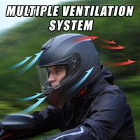 Casque de moto intégral unisexe pour hommes et femmes, durable, sûr, à visière teintée, très vendu