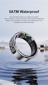 Anillo Inteligente R11, Resistente al Agua 5 ATM, Carga Inalámbrica, Monitor de Frecuencia Cardíaca, Oxígeno en Sangre, <span class=keywords><strong>Sueño</strong></span>, Salud, Contador de Pasos, Distancia, Rastreador de Actividad Física - Product Image 5