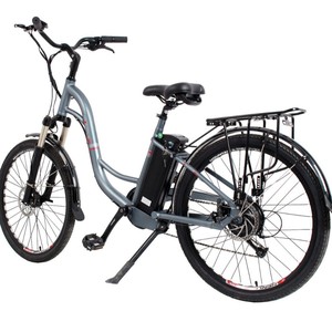 Vélo électrique pour femme 2025, dernier modèle, 500w 48v 15ah, guidon courbé, 7 vitesses, pneu 26'', avec porte-bagages arrière, certificats CE, États-Unis - Product Image 5