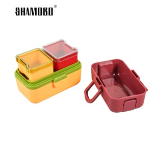 New Design colourful Tiffin Lunch Box Double Layer Lunch Box Kids Green Compartment Bento Lunch Box