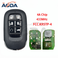 Llave Inteligente para Auto 433MHz 4A Chip 72147-3A0-A01 FCC ID KR5TP-4, Sistema de Entrada sin Llave para Honda Accord CR-V HRV Pilot Civic
