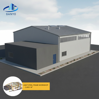 Nouvel entrepôt préfabriqué en acier léger, bâtiment métallique pour petits ateliers et projets de stockage
