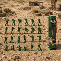 Jouets de jeu militaire pour table de sable, figurines soldats en tube plastique, non toxiques