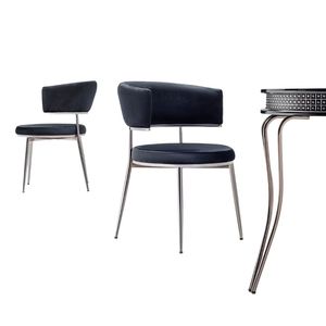 Silla de Comedor Moderna Minimalista Rosse de Acero con Patas de Acero Resistentes, Muebles para el Hogar de Turquía - Product Image 3