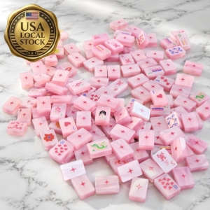 Jeu de Mahjong Américain de Luxe en Acrylique Gravé de Qualité Supérieure pour Usage Domestique et Cadeau – Tuiles pour Jeu Manuel - Product Image 1