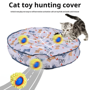 Jouet pour chat Lynpet en tissu Oxford, anti-anxiété, nouveau design, motif personnalisé, activation par le mouvement, chantant, <span class=keywords><strong>jeu</strong></span> de cache-cache, capture de <span class=keywords><strong>souris</strong></span> - Product Image 6