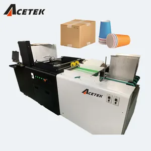 Acetek cajas de pizza de velocidad rápida taza de papel Impresión de cartón corrugado impresora de inyección de tinta digital de un solo paso