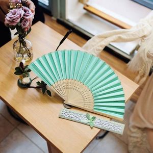 Éventail pliant rétro en bambou pour femme, style chinois, peinture, danse, festival de musique, décoration de mariage, souvenir, cadeaux - Product Image 4