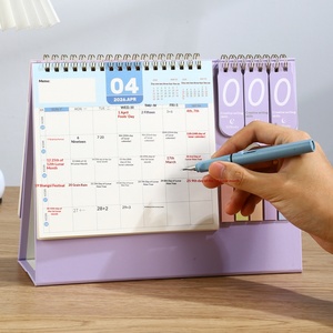 Calendrier <span class=keywords><strong>de</strong></span> bureau en papier BG, impression numérique, taille personnalisée, haute fidélité des couleurs, décoration créative, planification mensuelle - Product Image 3