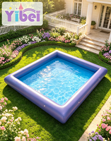 Piscine gonflable en PVC, grande piscine rectangulaire gonflable, piscine gonflable pour jardin, piscine gonflable pour jeux aquatiques en plein air