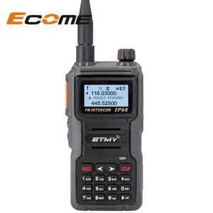 Ecome ET-8R Quad воздуха диапазон Uhf Vhf Ip67 Ip68 водонепроницаемые дальнобойные клавиатура ручной радиолюбителей 2 Way Радио иди и болтай Walkie Talkie с текстовых сообщений