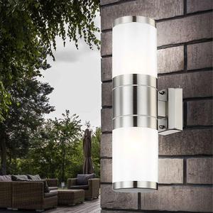 Lámpara de Jardín <span class=keywords><strong>KANGHUI</strong></span> Moderna de Acero Inoxidable con Difusor de Policarbonato, Luz Cálida E27, Bombillas de Neón para Exteriores, Certificación CE GS, Luz Ascendente y Descendente - Product Image 1