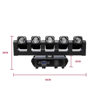 Haute qualité cinq doigts 400W effet rotatif 5x40w Pixel faisceau lavage barre stroboscopique LED lumière principale mobile