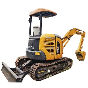 รถขุดขนาดเล็ก Komatsu PC30 มือสองจากญี่ปุ่น น้ำหนัก 3 ตัน แบบตีนตะขาบ บูมหมุนได้ เครื่องยนต์ Komatsu ปั๊มไฮดรอลิก KYB - Product Image 1