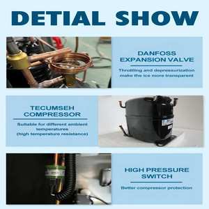 เครื่องทำน้ำแข็งเย็นด้วยน้ำใช้ในเชิงพาณิชย์ความจุขนาดใหญ่สำหรับร้านอาหารร้าน<span class=keywords><strong>เครื่องดื่ม</strong></span>ชานมอัตโนมัติ - Product Image 3