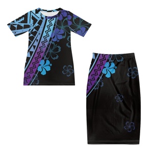 Design polinesiano personalizzato Samoa Tapa Puletasi PTaha Puletaha Samoan Dress & Maxi Set gonna donna Sweet 2 pz <span class=keywords><strong>top</strong></span> - Product Image 1