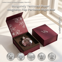 Boîte cadeau magnétique bordeaux avec livraison rapide mondiale, texture de qualité supérieure, style pliable, luxe classique