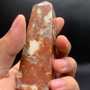 Obélisque en jaspe Maligano naturel d'Indonésie, poli, pour la guérison des chakras, cristal de guérison, pierre précieuse pour la décoration intérieure et l'art sculpté - Product Image 5