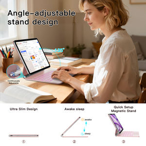 Nuevo Teclado Mágico con Panel Táctil Inteligente y USB-C para iPad Air de 11 Pulgadas y iPad Pro de 11 Pulgadas, iPad Air de 10.9 Pulgadas, Soporte Magnético Fácil de Instalar - Product Image 6