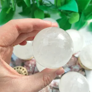 Windfull all'ingrosso sfera di cristallo alla rinfusa pietra curativa meditazione di alta qualità bianco calcite palla per la decorazione