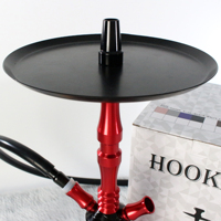 Ensemble de chicha classique de luxe avec plusieurs tuyaux, design métallique moderne et minimaliste, chicha et chisha de style libre pour le voyage