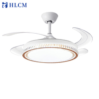 Ventilateur de plafond LED avec télécommande, 42 pouces, avec lumière fantaisie, lustre moderne pour la maison et le bureau, à intensité variable et CRI élevé 90