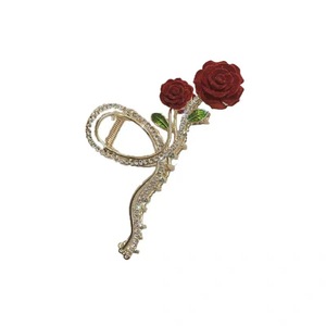 Pince à cheveux GUOO <span class=keywords><strong>pour</strong></span> femme 2023, grande, en alliage, avec pampilles papillon rose, style vintage, strass, design requin, <span class=keywords><strong>pour</strong></span> <span class=keywords><strong>mariage</strong></span> traditionnel chinois - Product Image 5
