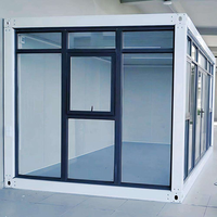 Maison conteneur mobile contemporaine et respirante pour bureau ou restaurant - Conception démontable en kit plat