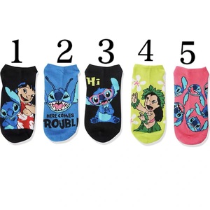 Stitch Anime Ankle <b>Socks</b> Women Breathable Sweat Absorbing <b>Polyester</b> Youth Casual <b>Socks</b> - Product Image 3