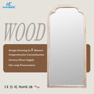 Grande Specchio Decorativo da Terra con <span class=keywords><strong>Cornice</strong></span> in Legno Bianco <span class=keywords><strong>Vintage</strong></span>, Design Verticale Moderno per Casa, Camera da Letto, Matrimoni, Hotel, Vendita all'Ingrosso - Product Image 1