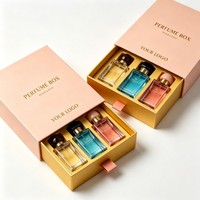 Boîte cadeau de luxe avec logo personnalisé en or, boîte à tiroir coulissant pour parfum, boîte pour huile essentielle, bougie parfumée, boîte cosmétique