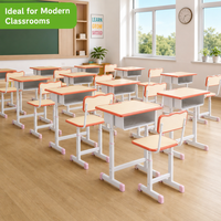 Ensemble bureau et chaise ergonomiques réglables en hauteur pour enfants avec dossier à fentes pour l'école et la maison