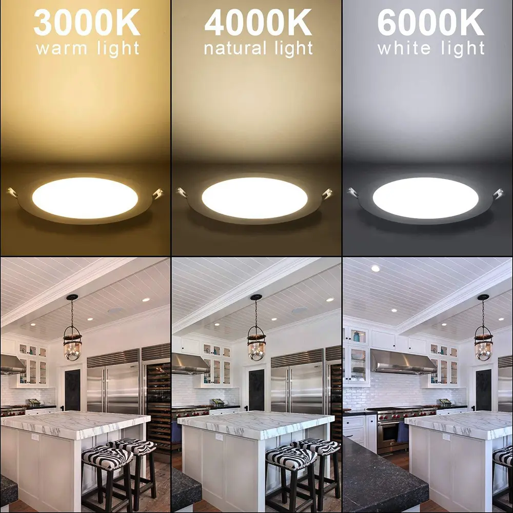 商業用天井LEDスリムパネル照明高品質埋め込み式照明ラウンドLEDシーリングランプ隠しスリムパネルライト