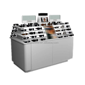 Artworld <strong>Displays</strong> Sunglass Mall Kiosk Optical <strong>Units</strong> <strong>White</strong> Optical Shop <strong>Display</strong> Counter Popular Eyeglasses Store <strong>Display</strong> Shelf - Product Image 4