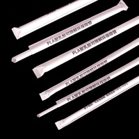 Pailles biodégradables PLA, pailles écologiques, pailles jetables, emballées individuellement, pailles pour thé au lait