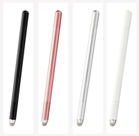 Stylet capacitif actif en aluminium pour écran tactile, pointe remplaçable, double tête, mini 15,5 cm, universel pour tablette, dessin, iPad, iPhone