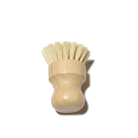 Natuurlijke bamboe afwasborstel met palmvormig design, kleine maat S, voor het reinigen van pannen, keukengerei & groenten