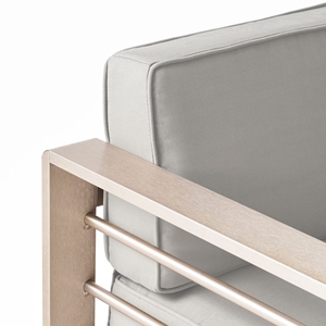 Ensemble de canapés d'extérieur en aluminium 5 pièces Yoho, canapé de jardin sectionnel 6 places - Product Image 5