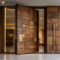 Porte pivotante d'entrée moderne en bois massif de qualité supérieure, étanche, antivol, insonorisée, manuelle, principale, extérieure, pour appartement