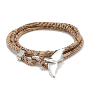 <span class=keywords><strong>Bracelet</strong></span> en fer unisexe fait main, style queue de baleine, série Océan, avec boucle milanaise, motif ancre, corde tressée, cadeau tendance pour couple - Product Image 3