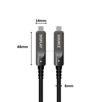 Câble Fibre Optique USB-C AOC Toutes Fonctions Vidéo 8K Données 10 Gbit/s PD 100W Longue Portée Type C pour Imagerie Médicale Affichage LED VR