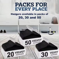 Cintres en velours antidérapants noirs de qualité supérieure, lot de 10, personnalisables, nouveaux matériaux, prix bas, vente en gros