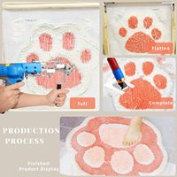Pistolet à tapis AK-V avec tondeuse Ciseaux à touffeter 2 en 1 Boucle coupée Pistolet à tapis avec lumière LED et tondeuse à découper Kit de démarrage pour pistolet à touffeter