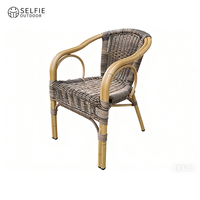 Chaise de salle à manger d'extérieur traditionnelle en alliage d'aluminium avec impression couleur intégrale Modèle WA-2082/WA-2066