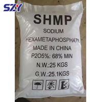 Hexamétaphosphate de sodium (SHMP) de qualité industrielle 68% Poudre blanche Agent auxiliaire détergent CAS 10124-56-8 pH 2.0