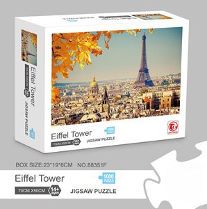 Vente en gros d'usine, puzzles de peinture à l'huile sur toile de <span class=keywords><strong>paysage</strong></span> en papier épais de haute qualité, 1000 pièces, pour adultes et adolescents. - Product Image 6