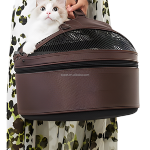 A cilindro tondo a forma di capsula per cani da compagnia <span class=keywords><strong>borsa</strong></span> rotonda da <span class=keywords><strong>trasporto</strong></span> per cani di piccola taglia e gatti trasportino da viaggio per animali domestici - Product Image 5